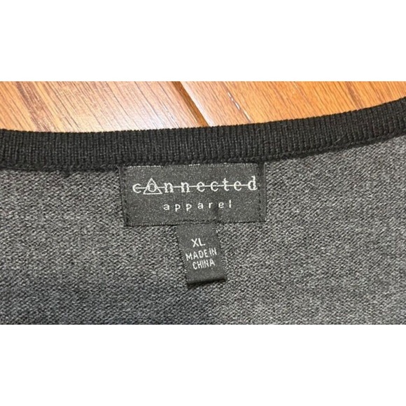 Connected Apparel Gray/Black Round Neck Sweater Dress Sz XL - Picture 3 of 5